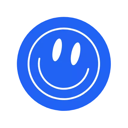 Blue Smiley Sticker